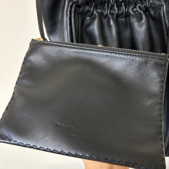 PROENZA SCHOULER calf leather drawstring tote bag with inner pouch - Picture 15 of 16